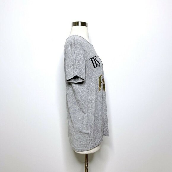 Gaze Womens Top Medium Gray Tis The Season To Be Preggers - Picture 4 of 6